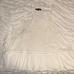 White loose tank top